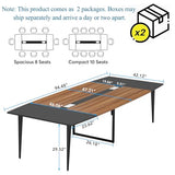 Tribesigns 8FT Conference Table, 94.48L x 47.24W x 29.52H Inches Boat Shaped Meeting Table with Rectangle Grommet