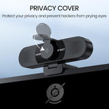 1080P Webcam with Microphone, C960 Web Cam, 2 Mics, 90° FOV, USB Type-A & A-to-C Adapter, Plug&Play Computer Camera for Online Calling