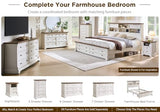 Wood Queen Size Bed Frame with 54" Tall Storage Headboard Charging Station