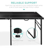 Best Choice Products 6x3ft Portable Ping Pong Table, Mid-Size Folding Indoor Outdoor Table Tennis w/ 2 Paddles, 4 Balls Included, Carrying Bag - Black
