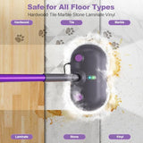 Scrubbing Steam Mop with Rotating Pads,All-in-One Spin Steam Cleaner for Floor Cleaning,Large Tank,23FT Cord, LED Headlights,Reusable Pads & Self-Standing,Safe for Hard Floor/Laminate/Marble (Violet)