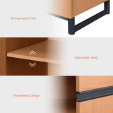 WAMPAT 4 PCS Modern 72" Tall Bookshelf with Metal Base and Adjustable