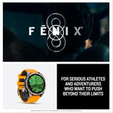 Garmin fēnix® 8, Sapphire, 47mm, Titanium, Spark Orange/Graphite