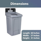 Big Trash Can, 3 in 1 Recycling Station with Lid, Recycle Bin, Exterior Trash Can