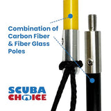 Scuba Choice Hybrid Hawaiian Sling Travel Spearfishing Pole Spear with 3 Prong Tip (3-Piece), 7-Foot, Yellow Scuba Choice