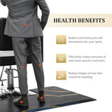 Thick Salon Mats for Hair Stylist Anti Fatigue, Barber Floor Mat with Square Base