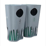 Outdoor Trash Can Kitchen Trash Can Outdoor Stainless Steel Trash Can Hollowed Out Creative Trash Can with Lid Large