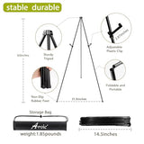 Easel Stand for Display, 10 Pack Portable Foldable Metal Easel, Easels for Signs Wedding Logos