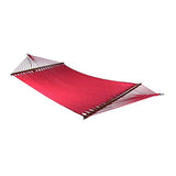 Sunnydaze Soft-Spun Polyester Rope Double Hammock for Outside - 600-Pound Weight Capacity Extra Large Hammock - Red