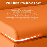 Waiting Room Chairs, Reception Bench Chairs with Storage Space, PU Reception Area Furniture with Backrest for Office