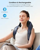 COMFIER FSA Eligible HSA Shiatsu Neck Massager with Graphene Heat, Cordless Neck and Shoulder Massager for Pain Relief Deep Tissue