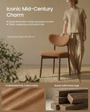 VASAGLE Wooden Dining Chairs Set of 6, Upholstered Kitchen Chairs