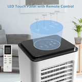 GarveeHome 8000 BTU Portable Air Conditioners - Energy-Efficient AC Unit with Remote, 24H Timer, Quiet Operation for Bedrooms, Offices & Dorms up to 350 Sq.Ft, Black Top
