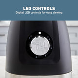 Blender with 48-Ounce Blending Jar and 20-Ounce Travel Cup, Compact Design with Dial Control, 700-Watts, Black West Bend