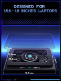 V12 Laptop Cooling Pad, Gaming Laptop Cooler Stand with 5.5inch Powerful Turbo Fan, Adjustable Speed, Touch Control