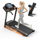 Lastforever 3.5HP Folding Treadmill for Home, 350 lbs Capacity, Portable Treadmills with 3-Level 12% Manual Incline, Bluetooth Speaker, Shock Absorption, Quiet Motor