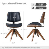HULALA HOME Faux Leather Home Office Chair