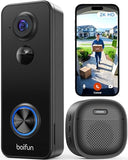 Video Doorbell Camera Wireless, 180° Wide View, 2K HD, No Subscription, AI Human Detection, Head-to-Toe, HDR Night Vision