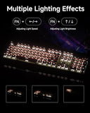 V20 Typewriter Keyboard Wireless, 104 Keys Typewriter Style Mechanical with White Backlit