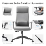 EUREKA ERGONOMIC Valen Leather Desk Chair, High Back Office Chairher Office Chair with Wheels