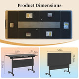 Modular Conference Table, Folding Conference Room Table with Wheels