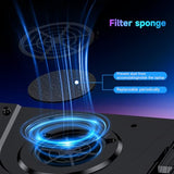 Upgraded Laptop Cooling Pad with Adjustable Stand, Turbo Boosted Cooler for Rapid Cooling 10-17inch Gaming Laptop, Flexible Sealing Ring