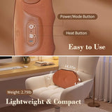 CuPiLo Shiatsu Back Massage Pillow with Heat, Cordless Lower Back Massager for Pain Relief Deep Tissue, Portable Kneading Massage for Back and Neck, Gifts for Mom Her Him Women