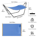 YITAHOME Hammock with Stand Included Hammock Heavy Duty Hammocks 12FT Waterproof Portable Hammock with Pillow Storage Bags 450lbs for Outdoors,Backyard,Blue