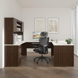 Hutch, and Keyboard Tray, Executive Workstation for Home or Professional Office, 65 Inches