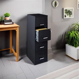 Pre-Assembled, Vertical File Cabinet for Letter-Size Documents, Cam Lock Security, Durable Steel Office Storage Solution