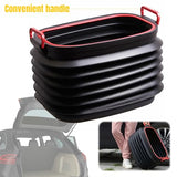 Car Trash Can, Mini Collapsible Car Garbage Can, Waterproof Hanging Car Trash Bag with Handle, Car Trash Bin