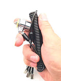 Keyed Alike 5Pack Security Hardware Cable Lock Kit,Retractable Cable Lock Portable Keyed Laptop Lock 5Keys 6.2Ft for Monitors