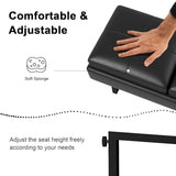 Waiting Room Bench with Storage, 2-seat Black Waiting Room Chair