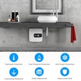 CAMPLUX Electric Hot Water Heater 6.5 Gallons, Mini Tank Water Heaters Electric 120V 1440W, Easier Using with Adjustable Thermostat, Save Time, UL Listed