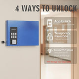 16-Key Key Lock Box Wall Mount – Smart Key Cabinet with App, Keypad, Bluetooth & WiFi Unlock (Sold Separately), Key Organizer for Home