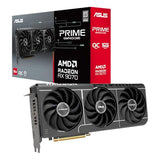 ASUS Prime AMD Radeon RX 9070 16GB GDDR6 OC Edition Graphics Card, AMD, (PCIe 5.0, HDMI/DP 2.1, 2.5-Slot Design, axial-tech Fans, Dual Ball Fan Bearings, Dual BIOS, GPU Guard), 3 Year Warranty