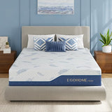 EGOHOME Plush King Size Mattress 14 Inch Memory Foam Mattresses Bed in a Box with Gel Foam and Removeable Fiberglass Free Cover for Cool Sleep and Back Pain Relief, CertiPUR-US Certified