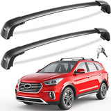 Tuyoung 300lbs Lockable Roof Rack Cross Bars Compatible with Hyundai Santa Fe 2013 2014 2015 2016 2017 2018 (with Flush Side Rails) Aluminum Roof Rails Crossbars Bars Rooftop Cargo Carrier Luggage