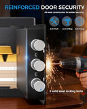 GTPLAYER Electronic Fingerprint Safe, 0.44 Cubic Feet Security Lock Box with Keypad, Hidden Safe for College Dorm, Home, Valuables, Cash, Jewelry