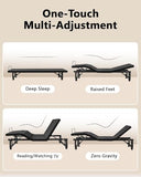 Mixcous King Adjustable Bed Frame with Zero Gravity Heavy Duty 750 lbs