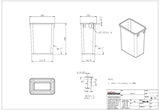 Indoor Garbage Bin for Kitchen, Home, Office & Commercial Use - Large Waste Disposal Tub