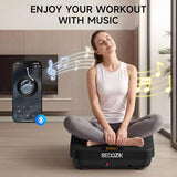 SEDOZIK Vibration Plate Exercise Machine, 450lb Capacity Whole Body Vibrating Plate for Lymphatic Drainage, Shaker Board Platform for Weight Loss with Resistance Bands Bluetooth 120 Speeds, Black