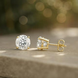 Certified .25-4.0 Carat Lab Grown Diamond Earrings in 14K Gold