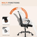 Sweetcrispy Home Office Managerial Executive Chair with Ergonomic Design, Mid-Back Mesh Swivel, Comfortable