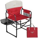 SUNNYFEEL Camping Directors Chair, Heavy Duty,Oversized Portable Folding Chair with Side Table, Pocket for Beach, Fishing,Trip,Picnic,Lawn,Concert Outdoor Foldable Camp Chairs