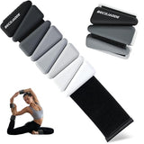 BECOJADDE Ankle Weights for Women Wrist Weights Set of 2 (1 lb Each) Adjustable Arm Leg Weight for Womens Men Suitable, Gradient Black