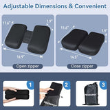 Adjustable Seat Cushion, Memory Foam Office Chair Cushion, Car Seat Cushion, Foldable Travel Cushion for Tailbone Pain, Sciatica Pain Relief (Small)