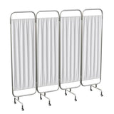 tonchean 4-Panel Medical Privacy Screen with Lockable Wheels