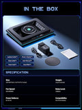 llano V12 Gaming Laptop Cooling Pad, RGB Laptop Cooler, Laptop Cooling Fan Stand with 5.5 Inch Powerful Turbofan