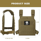 Adjustable Weighted Vest for Men Women – Tactical Vest for Rucking, HIIT & CrossFit, Fits 10x12 Plates, 600D Breathable Weight Vest, Weights Not Included